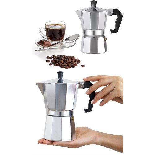 TransForMacion Klasik Italyan Moka Pot - 6061 Saf Alüminyum  Profesyonel Moka Pot - 6 kişilik 722059