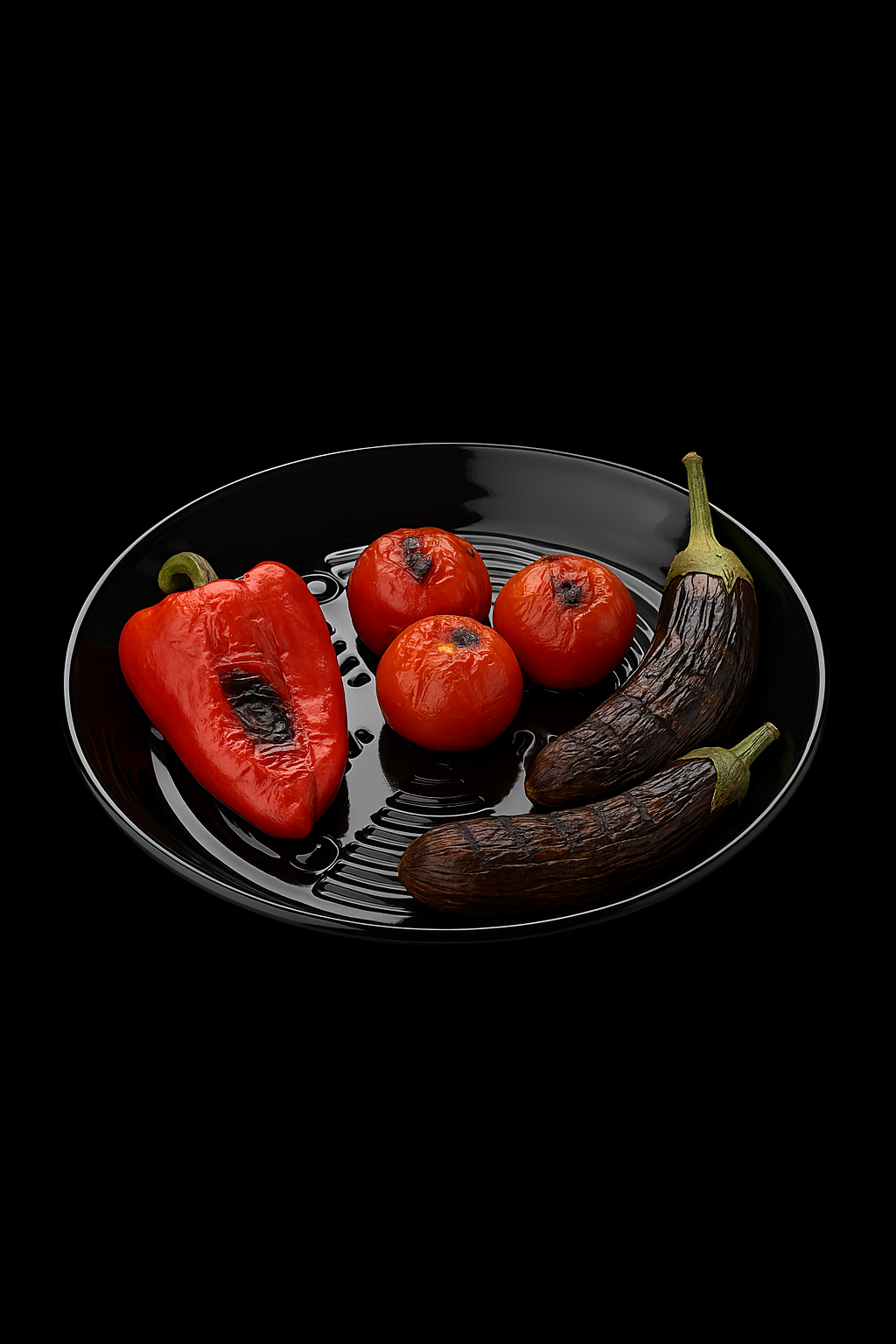 Emaye Közleme Tavası 31 cm - Fırına Uyumlu - Delikli Izgara Yüzeyli, Parlak Siyah 722068