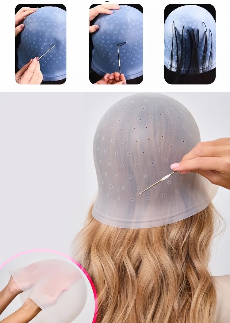 Silikon Röfle Bonesi ve Tığ Seti – Boya Tutmaz Tekrar Kullanılabilir, Profesyonel Saç Açma Aparatı 722070