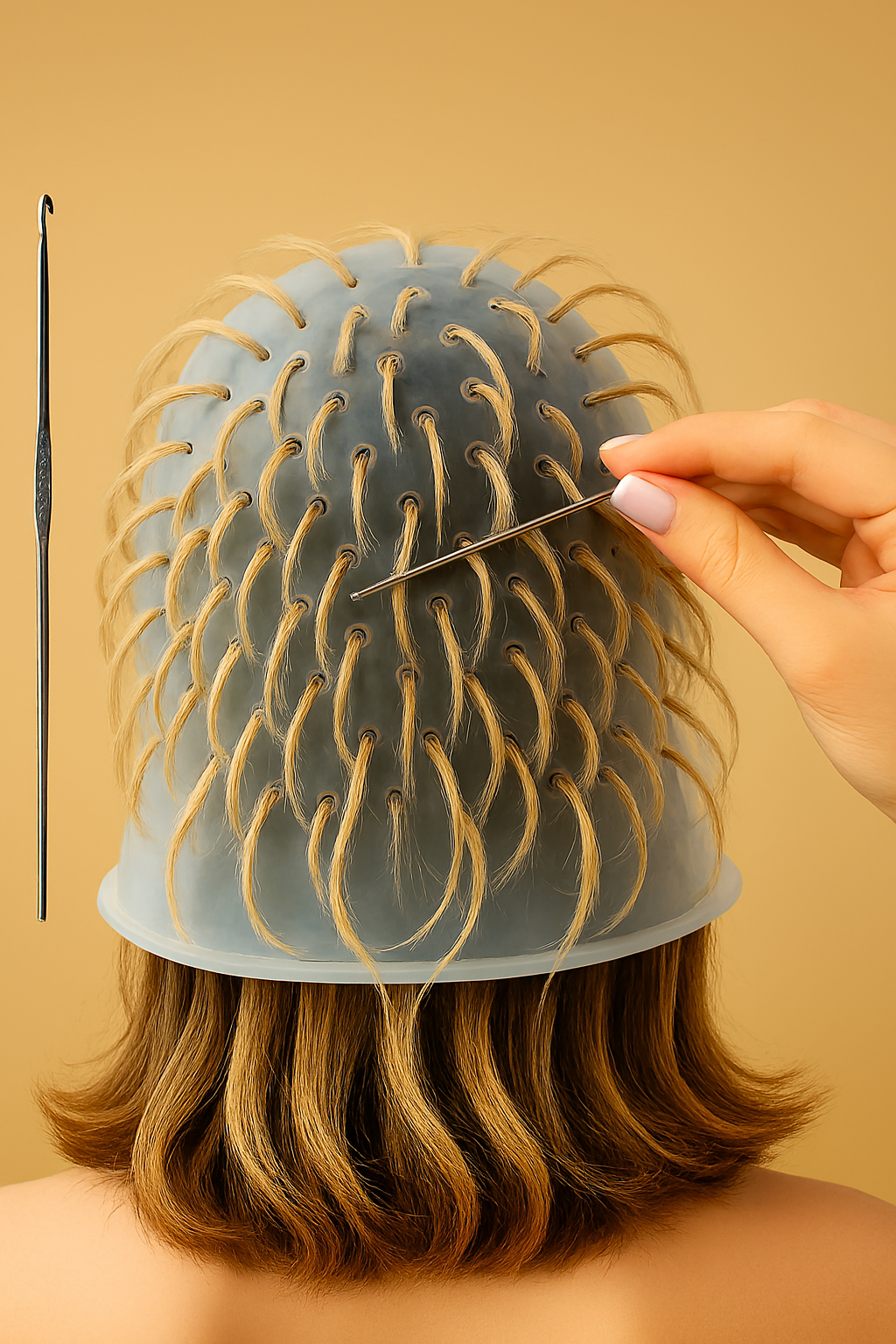 Silikon Röfle Bonesi ve Tığ Seti – Boya Tutmaz Tekrar Kullanılabilir, Profesyonel Saç Açma Aparatı 722070