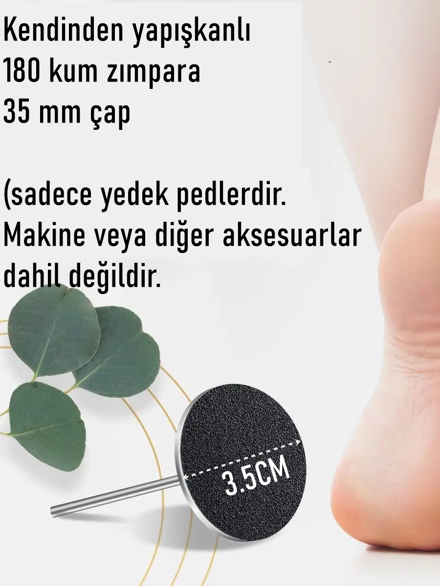 35 mm Pododisk - Nasır Sökücü Pedikür Makinesi Yedek Pedler 100 ADET 722074