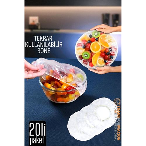 Transformacion Esnek Kase Bonesi – 20 Adet, 25 cm’e Kadar Uyumlu, Tekrar Kullanılabilir Tabak Bone 722079