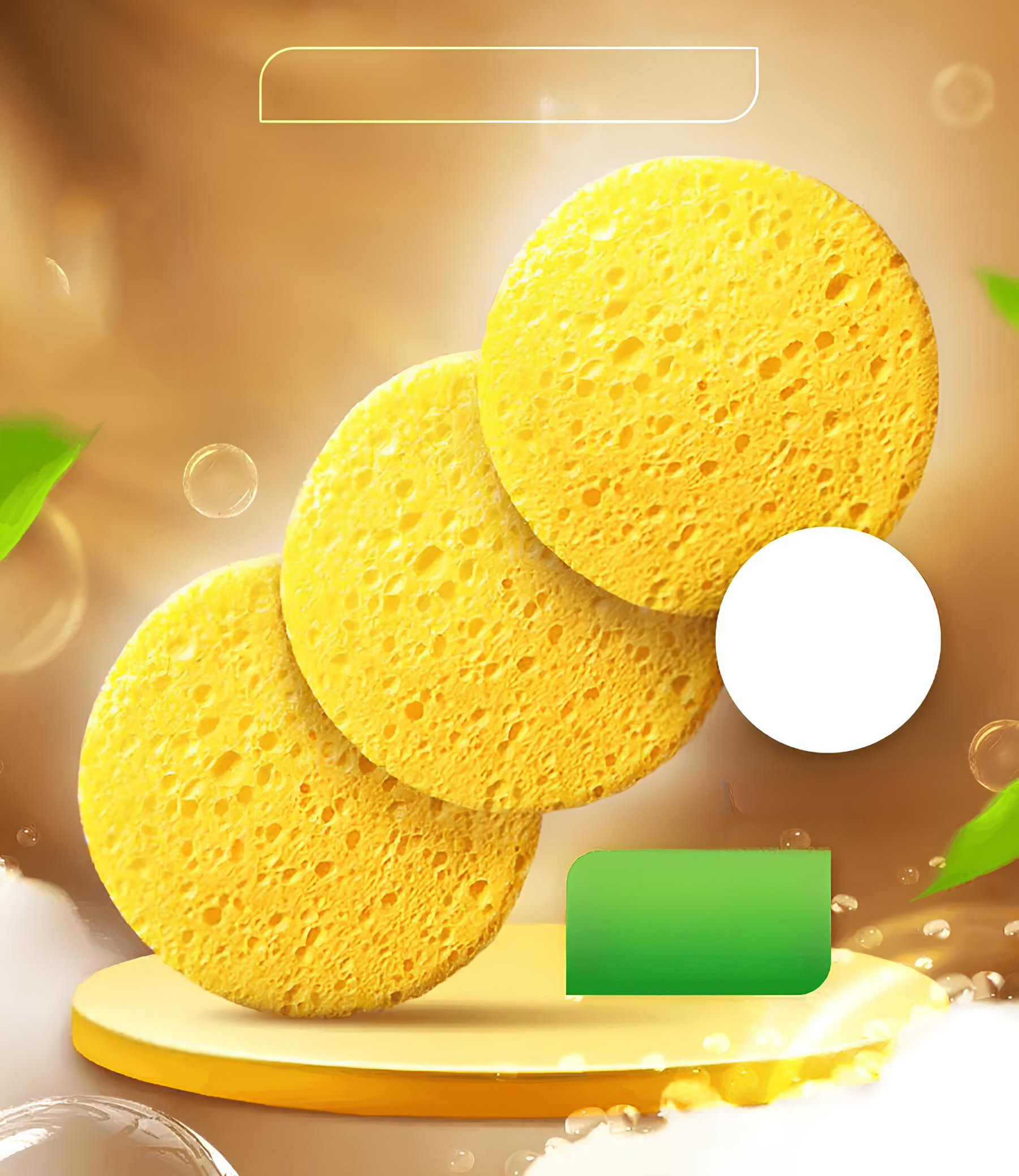  Makyaj Temizlik Pedi Cilt Temizlik Süngeri Doğal Selülöz 6 ADET 711912