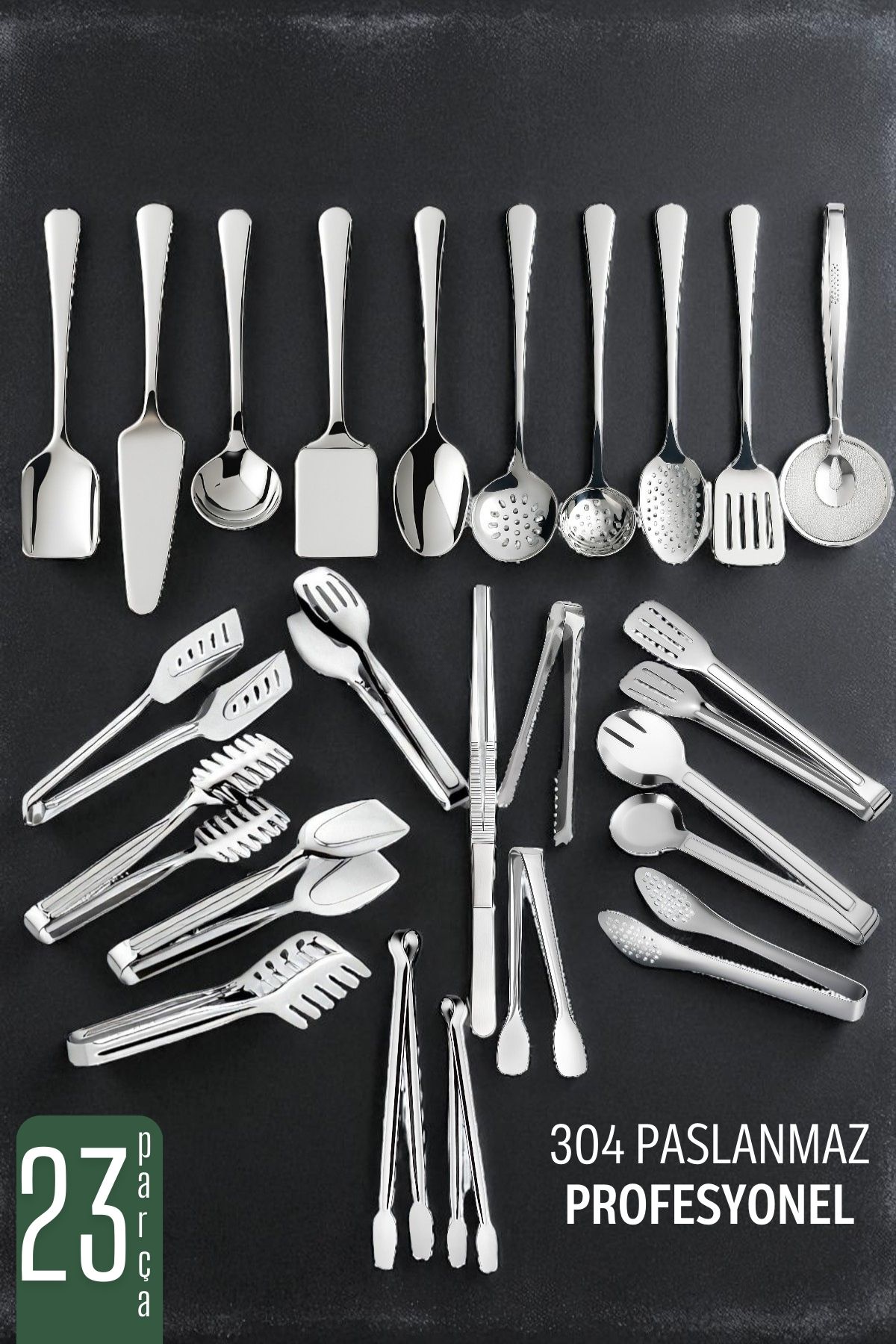 Servis Seti 23 Parça - Profesyonel Paslanmaz Çelik Çeyiz Seti 722085