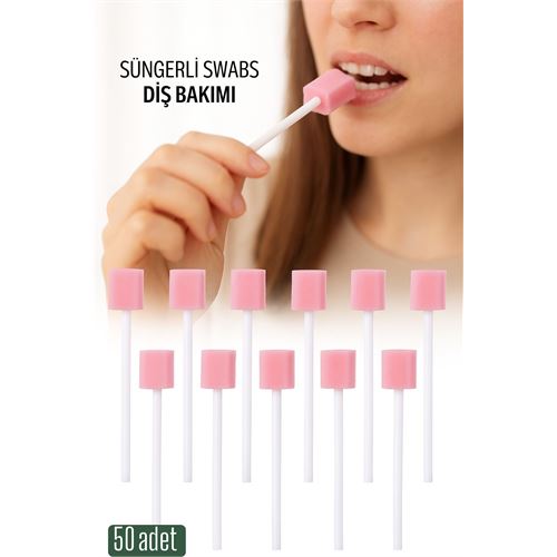 TransForMacion Süngerli Swab - Ağız ve Diş Bakım Çubuğu - 50 Adet 722088