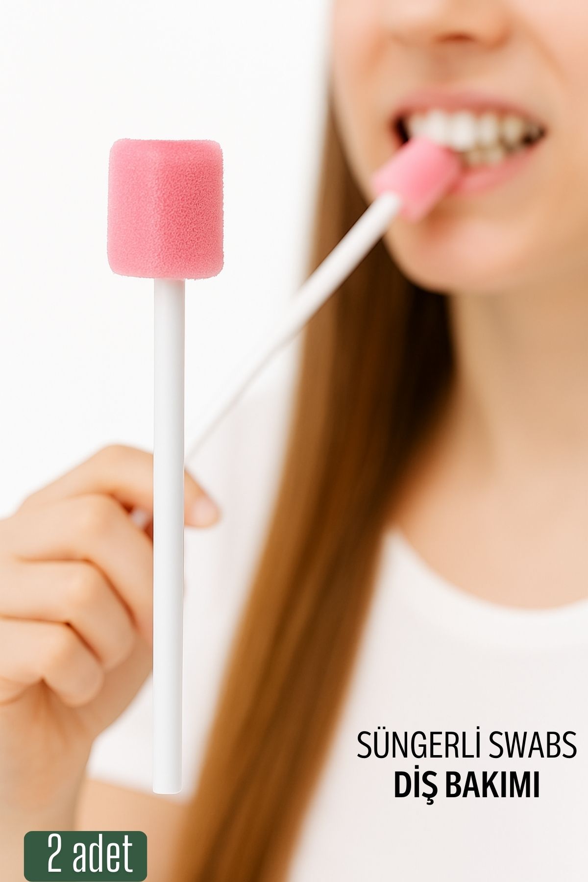 Süngerli Swab - Ağız ve Diş Bakım Çubuğu - 2 Adet  722090