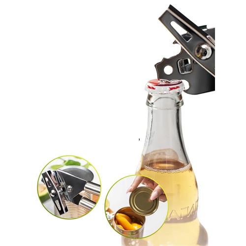 TransForMacion Inox Çelik Konserve Açacağı - Ergonomik ve Profesyonel Kolay Konserve Açıcı 722091 