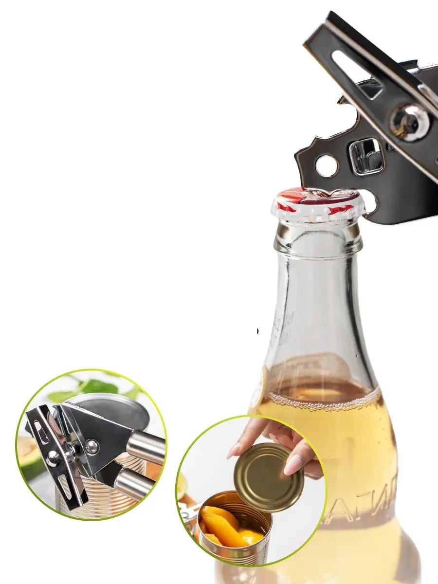 Inox Çelik Konserve Açacağı - Ergonomik ve Profesyonel Kolay Konserve Açıcı 722091 