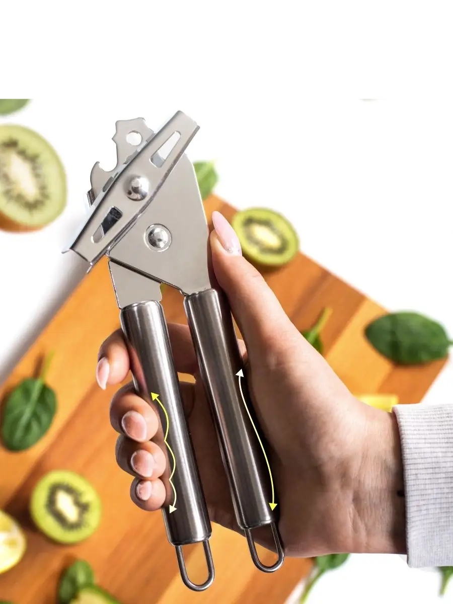 Inox Çelik Konserve Açacağı - Ergonomik ve Profesyonel Kolay Konserve Açıcı 722091 