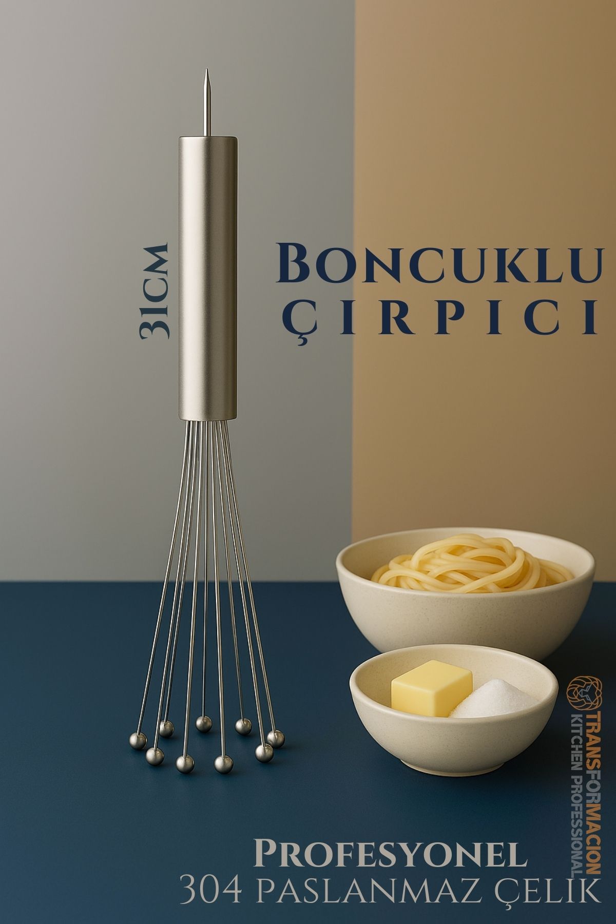 Çelik Misketli Yaylı Çırpıcı 304 Paslanmaz Çelik Makarna Çırpıcı Çırpma Teli 