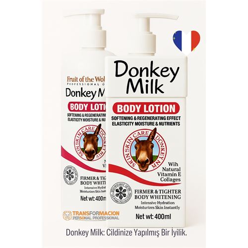 TransForMacion Donkey Milk Eşek Sütü Vücut Losyonu & Bakım Kremi 400 ml Nemlendirici Sıkılaştırıcı Işıltı Veren 722095