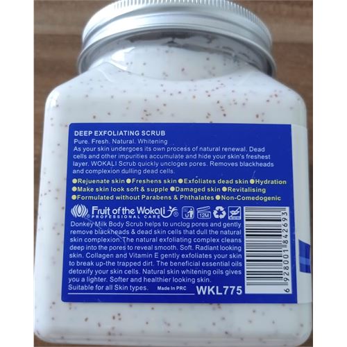 TransForMacion Donkey Milk Vücut Peelingi 500 ml - Ölü Deri Temizleyici, Cilt Aydınlatıcı ve Yoğun Nemlendirici Vücut Scrubı 722096