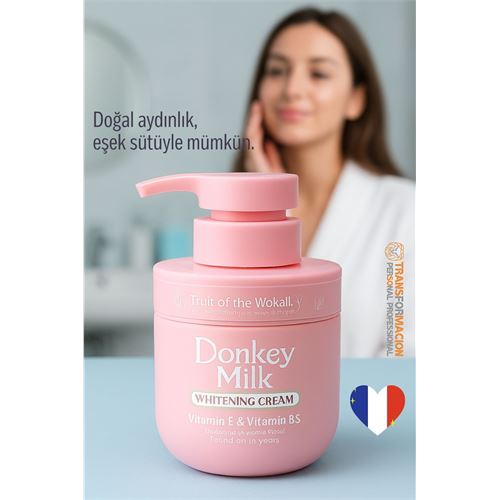 TransForMacion Eşek Sütlü Beyazlatıcı Krem Vitamin E/B5 400 ml, Vitaminli Cilt Tonu Eşitleyici 722102