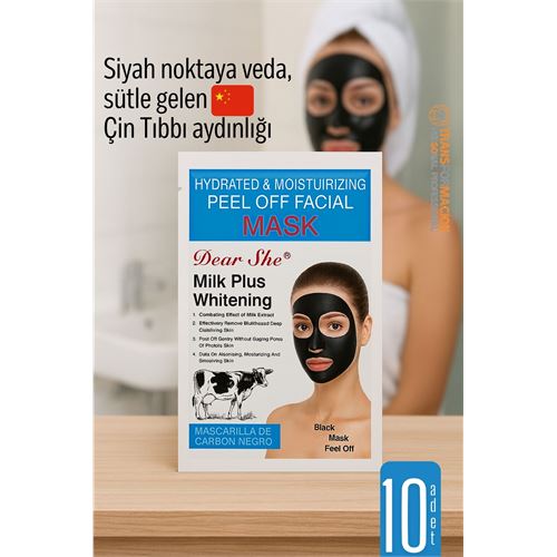 TransForMacion Milk Plus Siyah Maske – Yüz Maskesi Peel-Off, Beyazlatıcı Etkili 722105