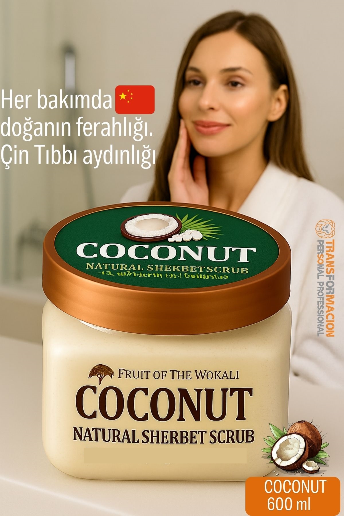 Profesyonel Hindistan Cevizi Doğal Peeling - Tüm Vücut Scrub 600 ml 722107