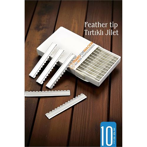 TransForMacion Feather Tip Tırtıklı Ustura Jileti 10 Adet 722119