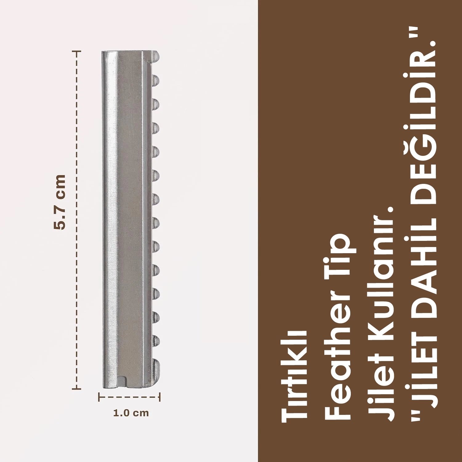 Feather Tip Jiletli Ustura Profesyonel Alüminyum Metal 722116