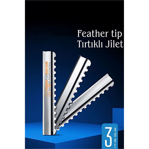 TransForMacion Feather Tip Tırtıklı Ustura Jileti 3 Adet 722120