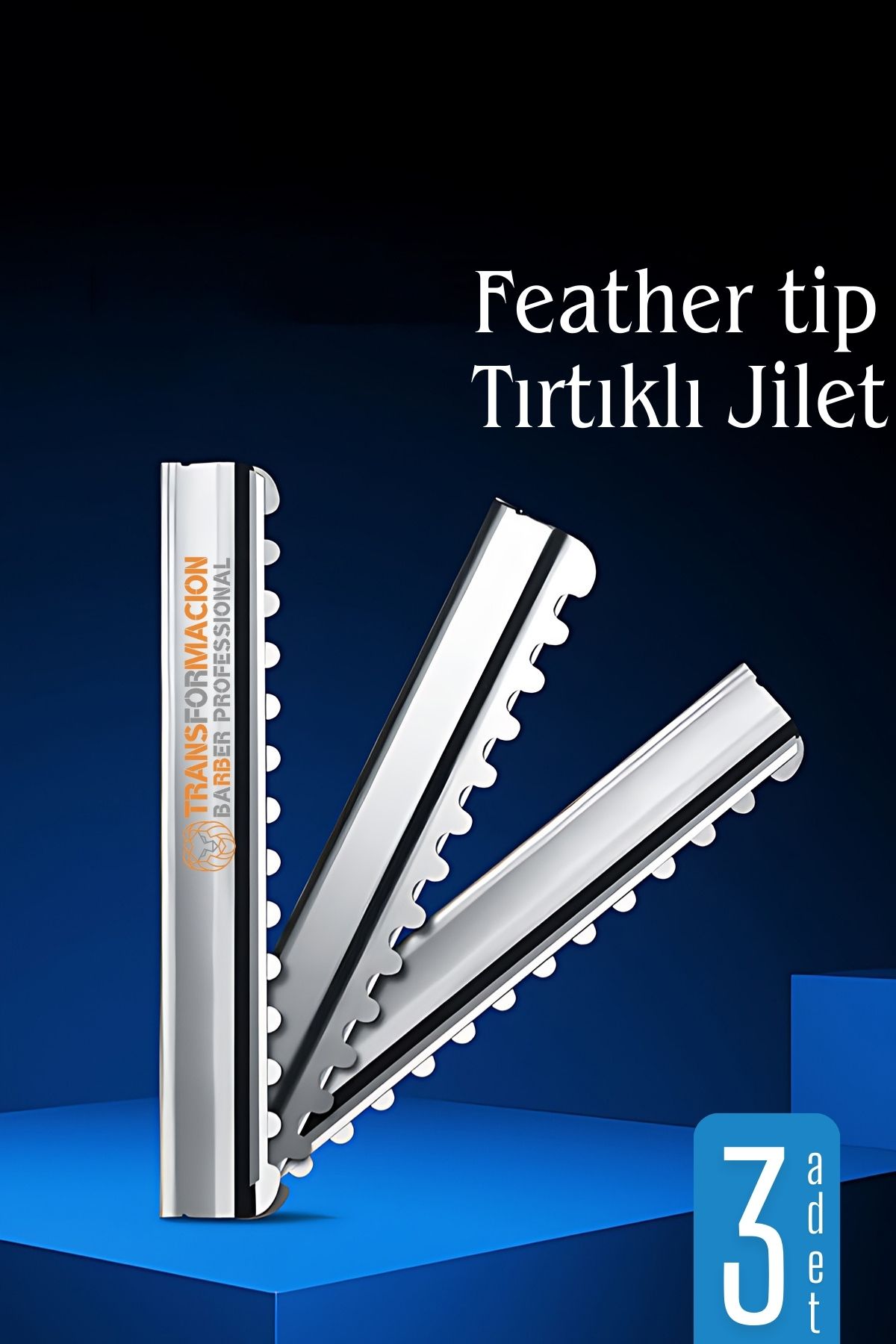 Feather Tip Tırtıklı Ustura Jileti 3 Adet 722120