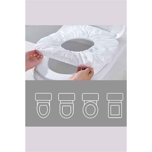 Klozet Kapağı Kılıfı Hijyenik Seyahat Tek Kullanımlık Klozet WC Örtüsü 10 ADET 720808