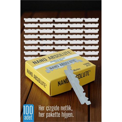 TransForMacion 100 lü Berber Ustura Jileti - Yarım Jilet- Berber Jileti Nano Absolute 722127