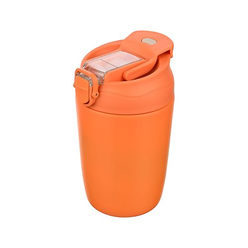 TransForMacion Inox Çelik Kahve Bardağı - 350 ml  SUS304 Çelik Termos Profesyonel TURUNCU  722131
