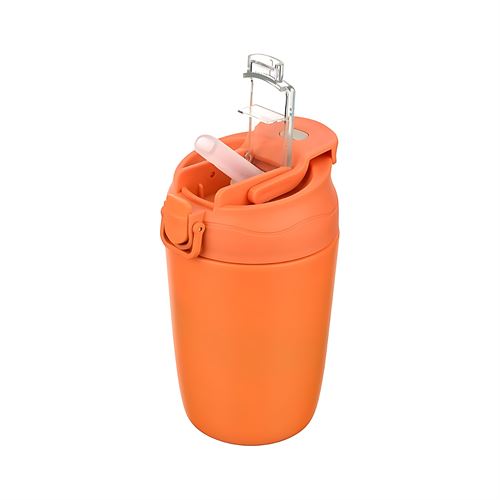 TransForMacion Inox Çelik Kahve Bardağı - 350 ml  SUS304 Çelik Termos Profesyonel TURUNCU  722131