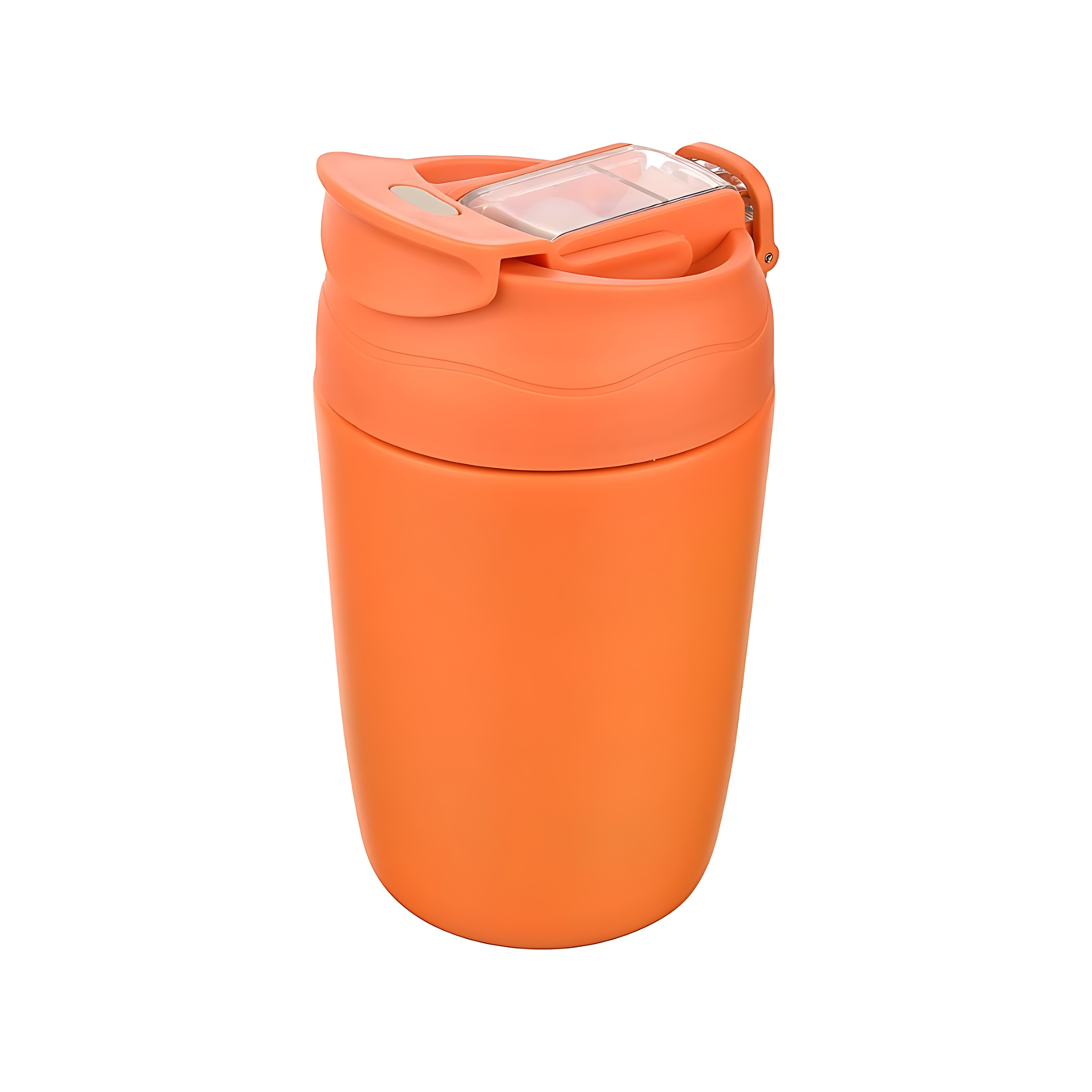 Inox Çelik Kahve Bardağı - 350 ml  SUS304 Çelik Termos Profesyonel TURUNCU  722131