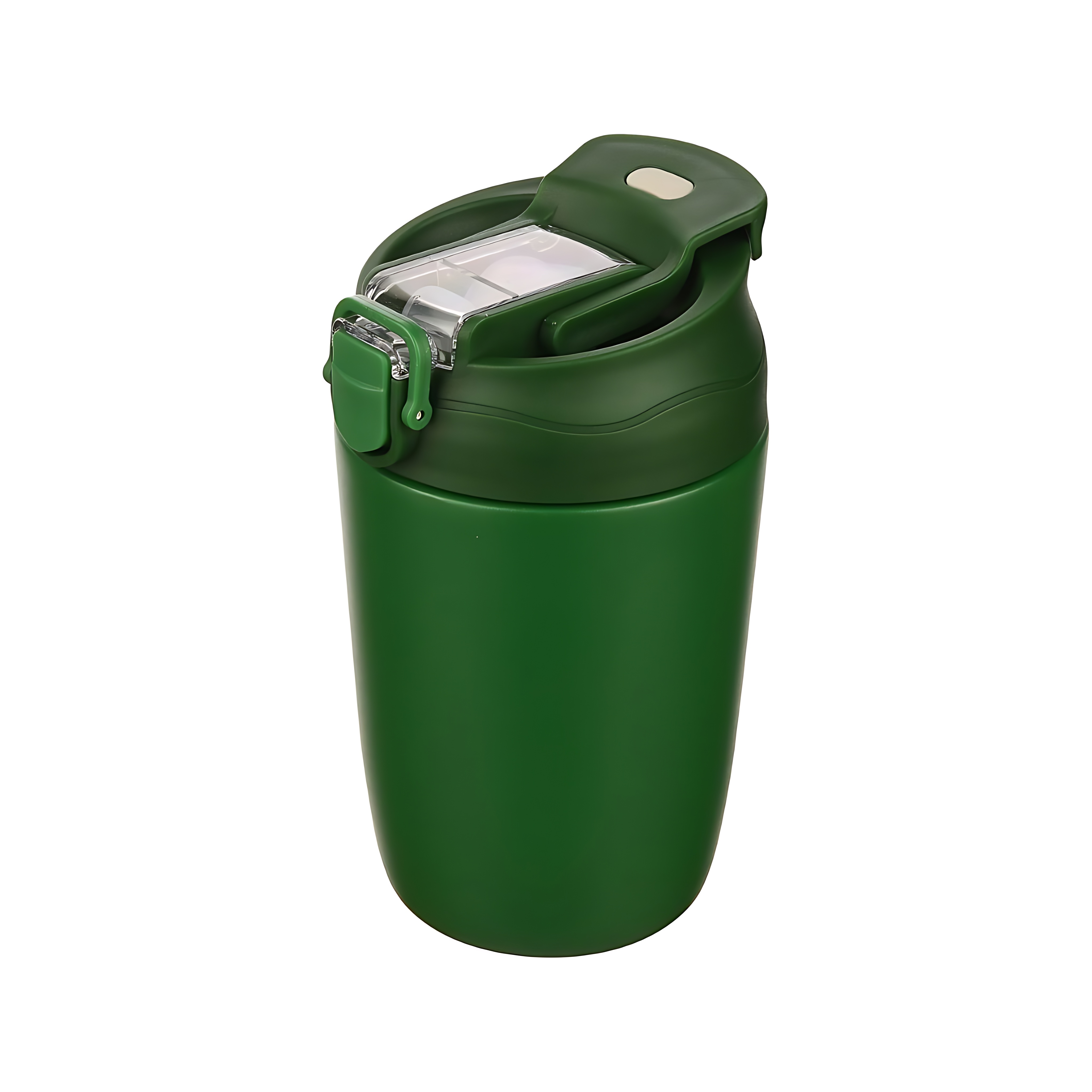 Inox Çelik Kahve Bardağı - 350 ml  SUS304 Çelik Termos Profesyonel YEŞİL 722132