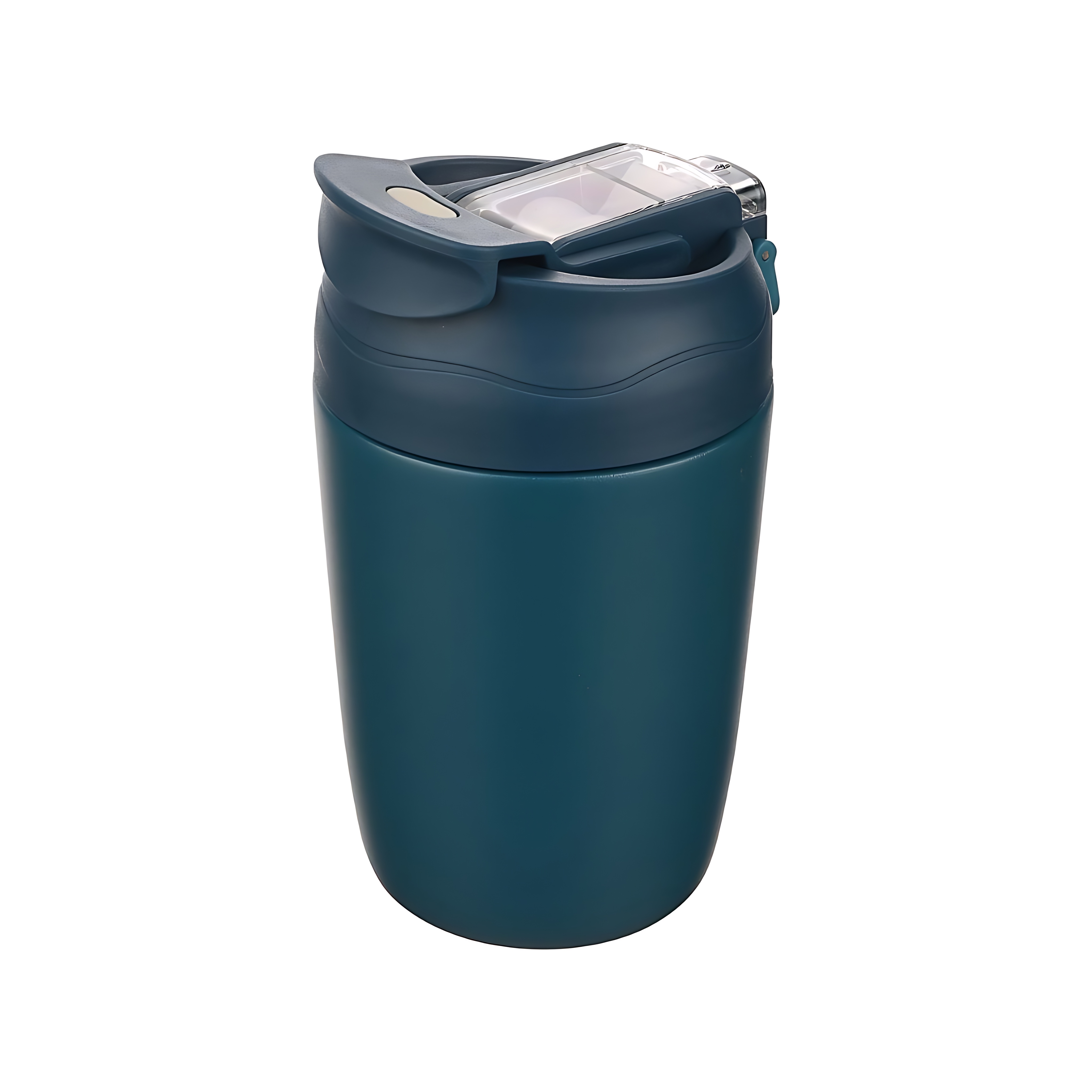 Inox Çelik Kahve Bardağı - 350 ml  SUS304 Çelik Termos Profesyonel MAVİ 722133