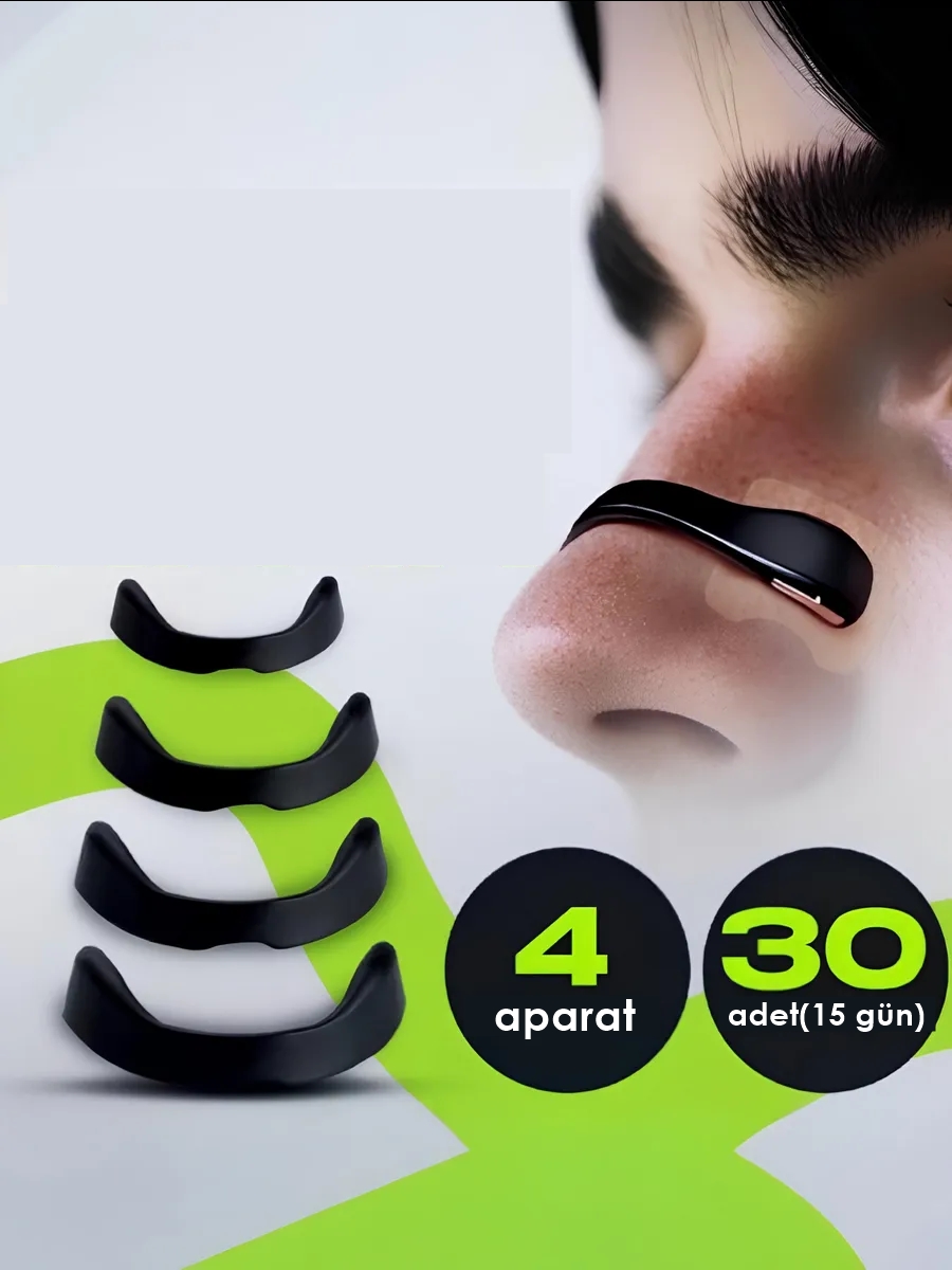 Manyetik Burun Bandı - 15 GÜNLÜK Sporcu Burun Bandı - Horlama Önleyici Azaltıcı - 4 Farklı Boyut 722135