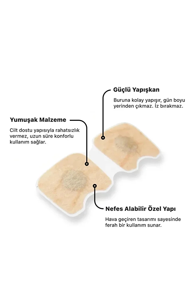 Manyetik Burun Bandı - 15 GÜNLÜK Sporcu Burun Bandı - Horlama Önleyici Azaltıcı - 4 Farklı Boyut 722135