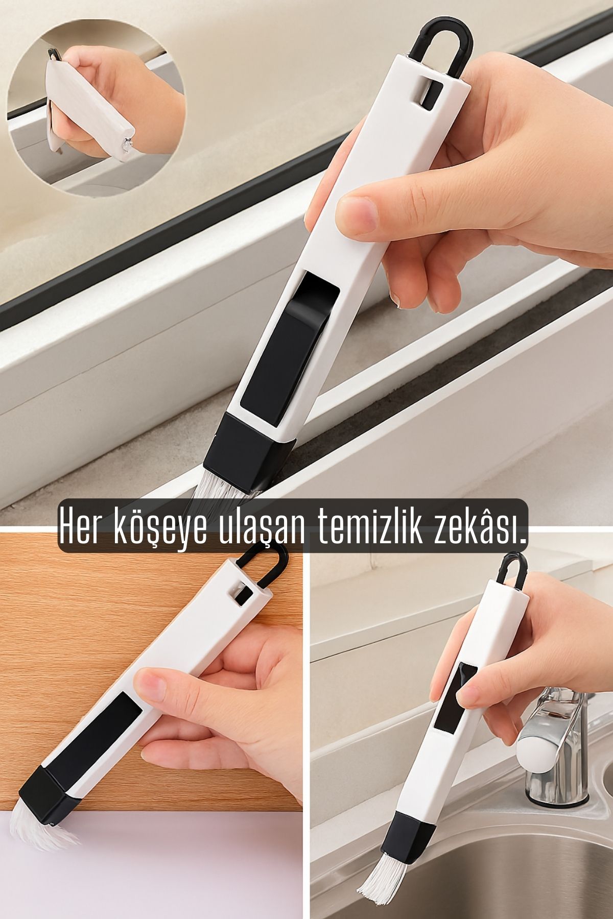 Pencere Boşluğu Pervaz Temizleyici - Klavye Temizleyici- Detay Fırçası 722139 