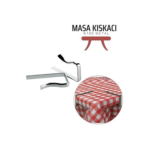 Modacar Masa Örtüsü Klipsi - Metal Masa Kelepçesi Masa Örtüsü Sabitleyici 4 ADET 
