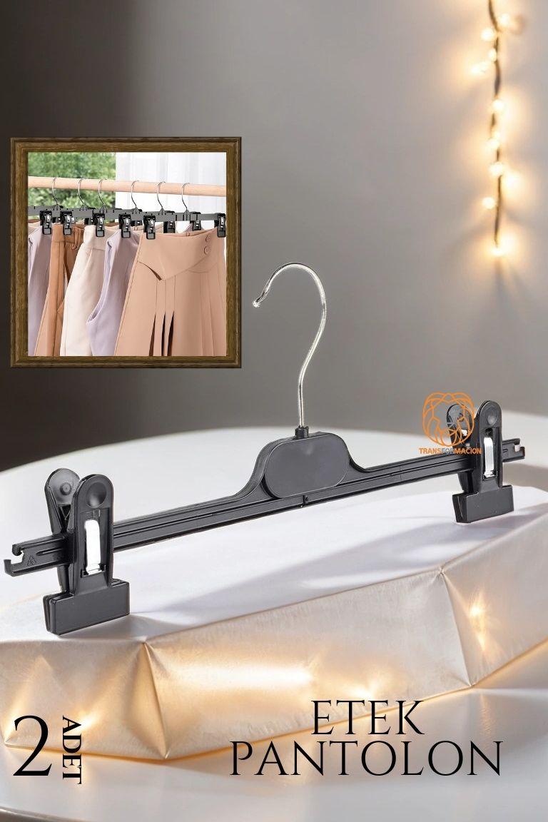 Etek Pantolon Eşarp Kıskaçlı Askı 2 Lİ SET 