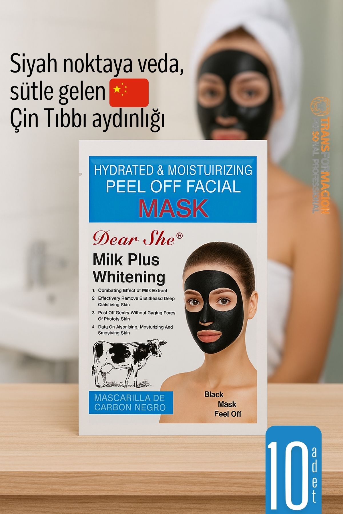 Milk Plus Siyah Maske – Yüz Maskesi Peel-Off, Beyazlatıcı Etkili