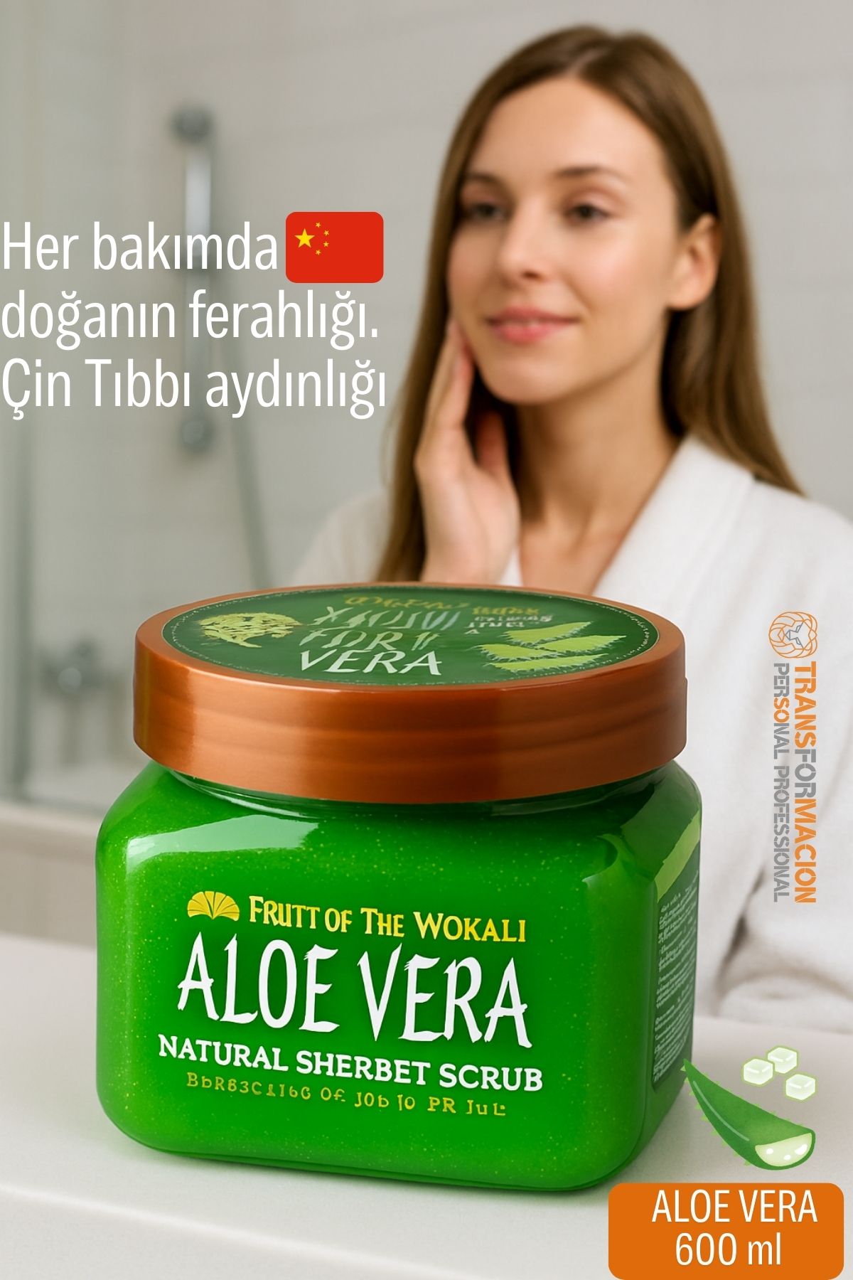 Profesyonel AloeVera Doğal Peeling - Tüm Vücut Scrub 600 ml 