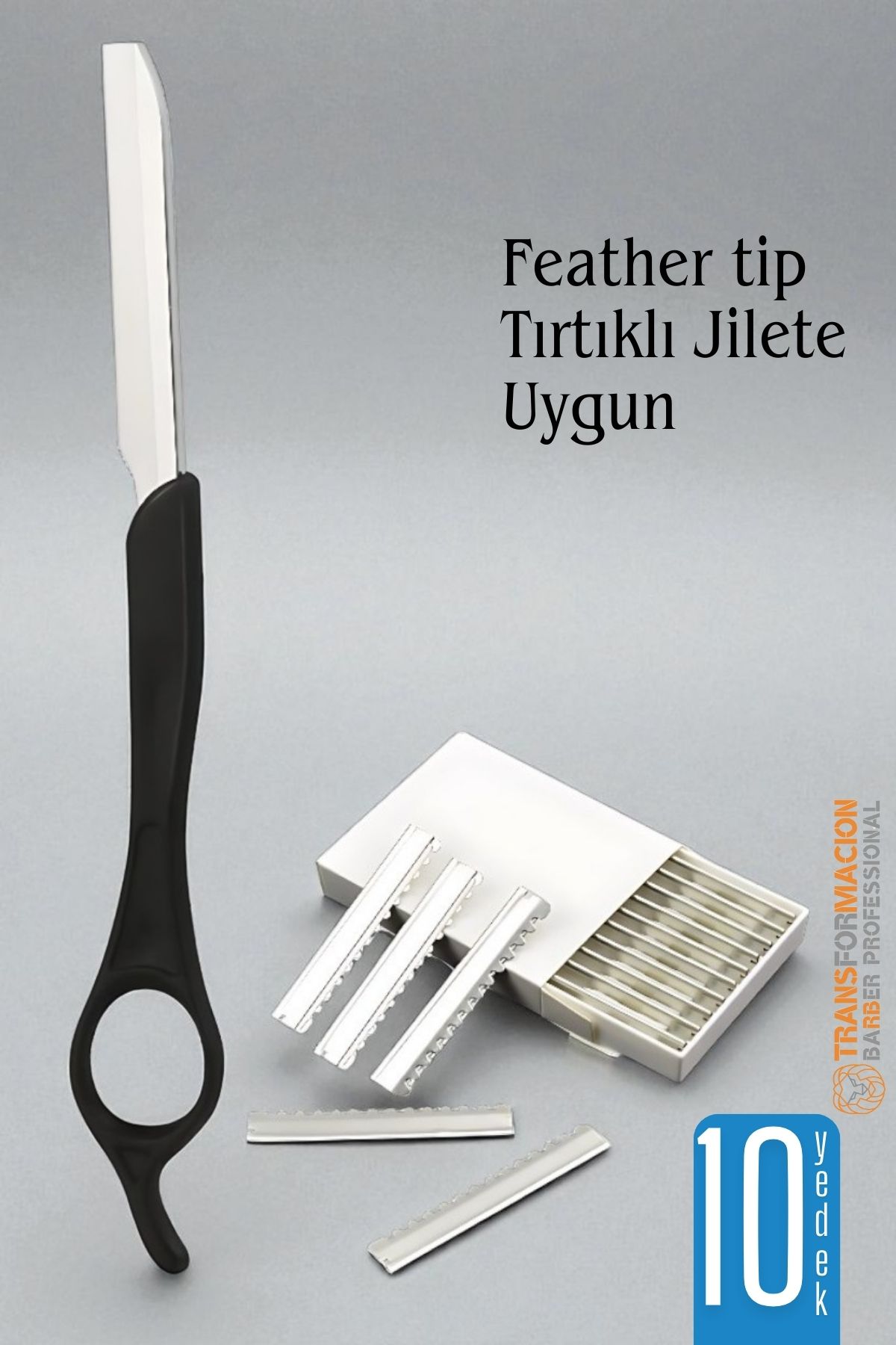 Feather Tip Jiletli Ustura 10 Yedek Jiletli Profesyonel