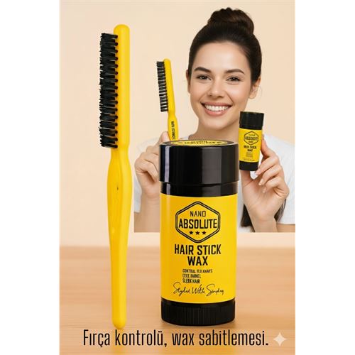 TransForMacion Topuz Fırçası Stick Wax Seti Profesyonel Saç Topuz Seti 722142