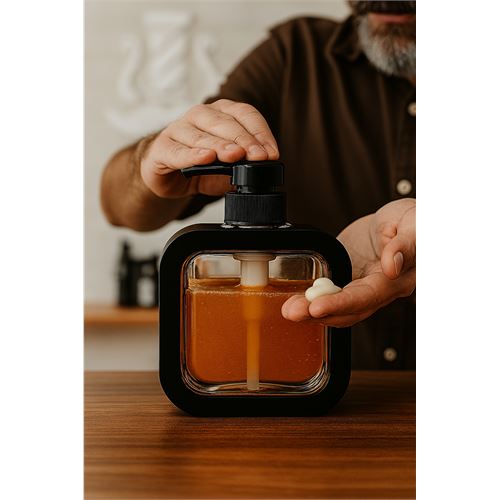 TransForMacion Berber Sabunluğu – Modern Pompalı Dispenser | Sıvı Sabun, Şampuan, Losyon İçin 300 ml  722157