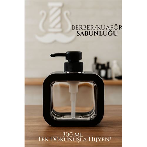 TransForMacion Berber Sabunluğu – Modern Pompalı Dispenser | Sıvı Sabun, Şampuan, Losyon İçin 300 ml  722157