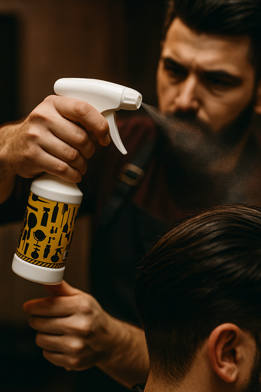 Berber Kuaför Saç Islatma Şişesi 500 ml Valf Sistemli, Geniş Alanlı Sis Püskürtme | Tek Sıkışta Maksimum Etki 722158