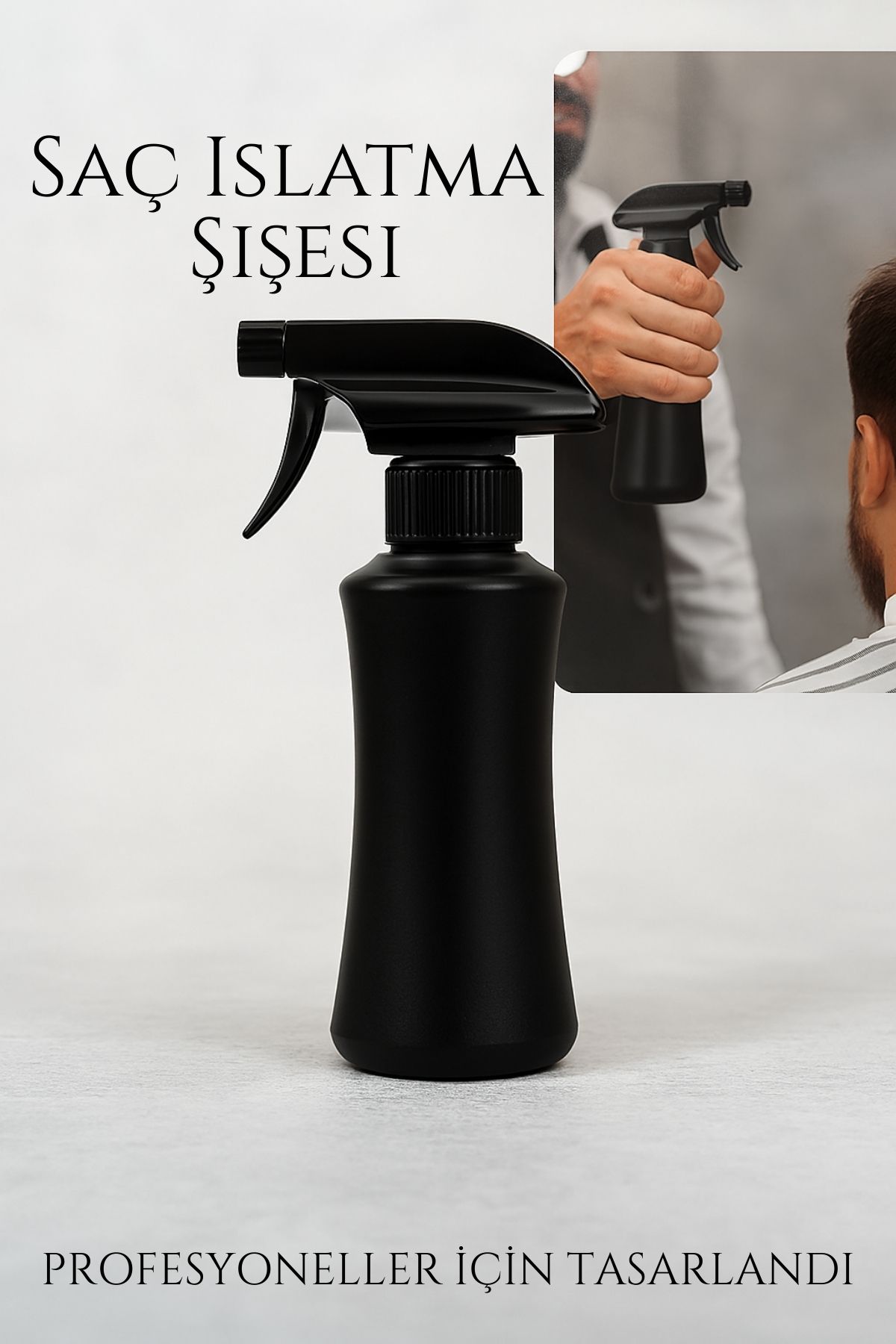 Berber Kuaför Saç Islatma Şişesi 300 ml Valf Sistemli, Geniş Alanlı Sis Püskürtme | Tek Sıkışta Maksimum Etki 722159