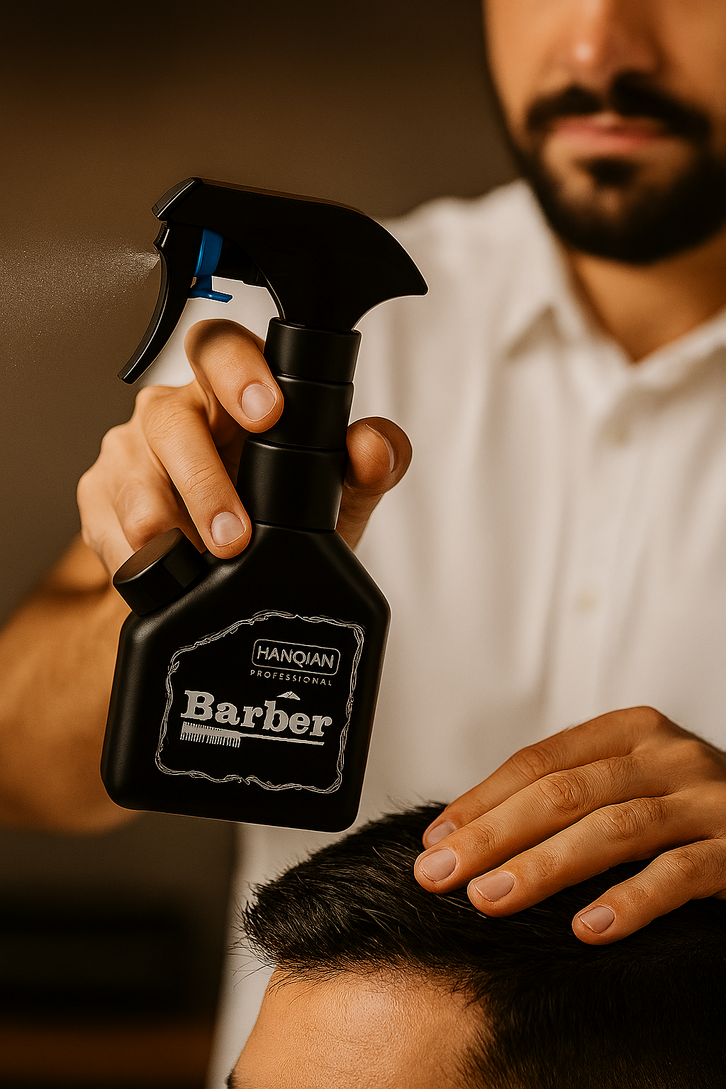 Berber Kuaför Saç Islatma Şişesi 500 ml Valf Sistemli, Geniş Alanlı Sis Püskürtme | Tek Sıkışta Maksimum Etki 722160