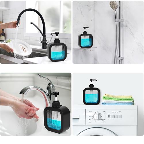 TransForMacion  Pompalı Dispenser Sabunluk Seti – Şeffaf Gövde, Modern Tasarım | Sıvı Sabun, Şampuan, Losyon İçin 722161