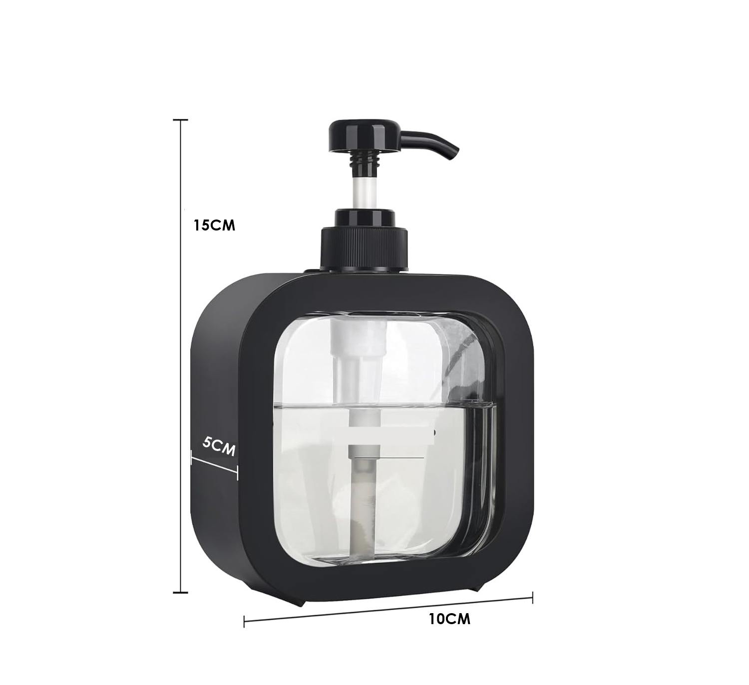  Pompalı Dispenser Sabunluk Seti – Şeffaf Gövde, Modern Tasarım | Sıvı Sabun, Şampuan, Losyon İçin 722161