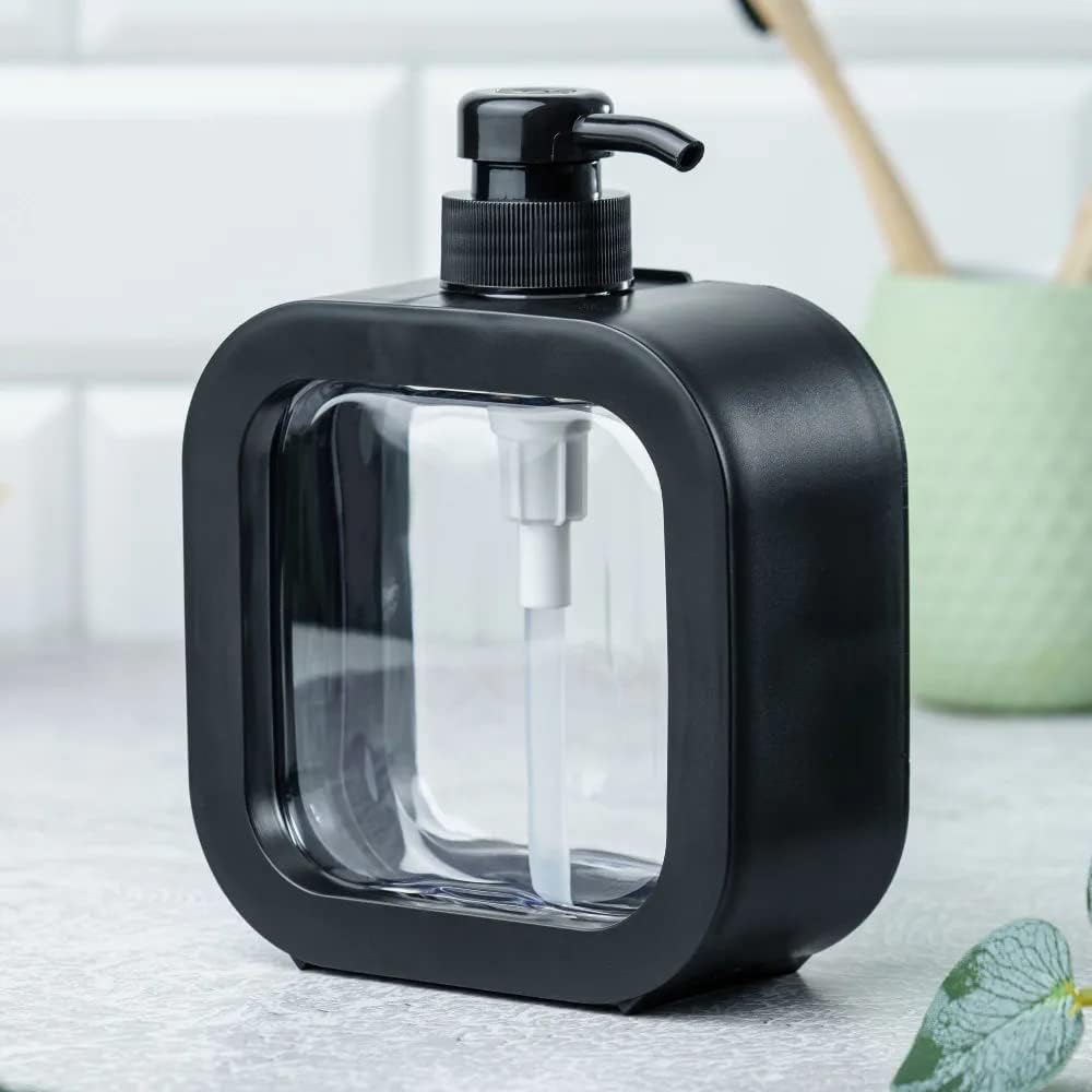  Pompalı Dispenser Sabunluk Seti – Şeffaf Gövde, Modern Tasarım | Sıvı Sabun, Şampuan, Losyon İçin 722161