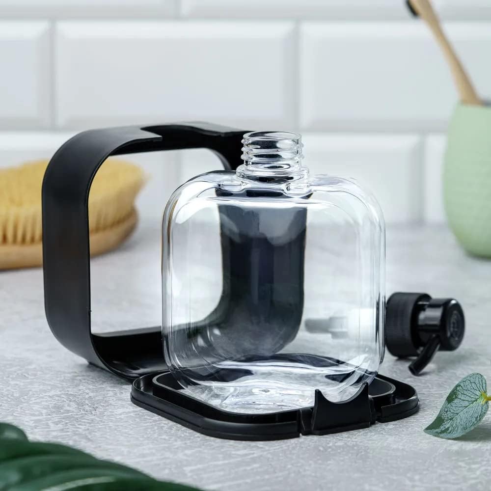  Pompalı Dispenser Sabunluk Seti – Şeffaf Gövde, Modern Tasarım | Sıvı Sabun, Şampuan, Losyon İçin 722161