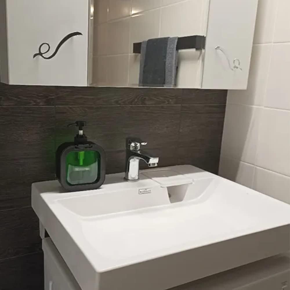  Pompalı Dispenser Sabunluk Seti – Şeffaf Gövde, Modern Tasarım | Sıvı Sabun, Şampuan, Losyon İçin 722161