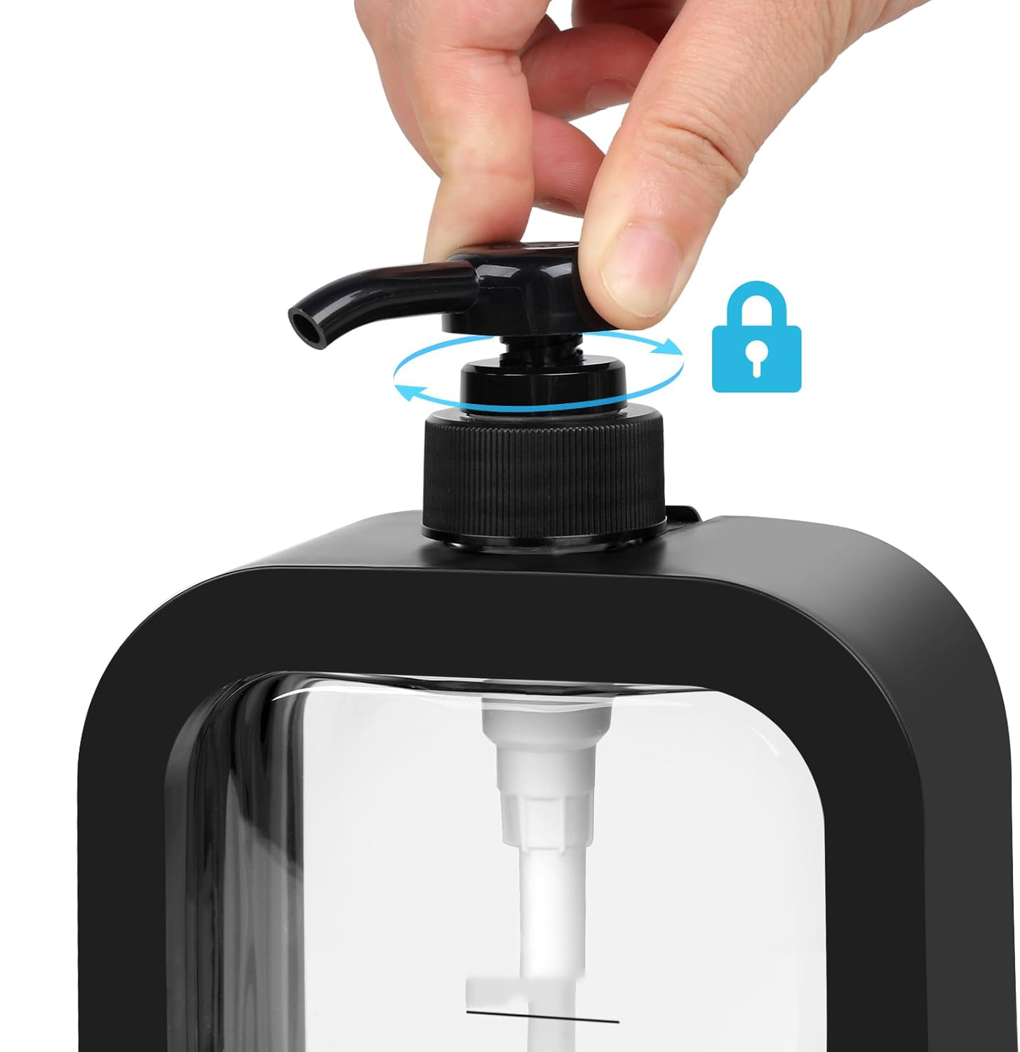  Pompalı Dispenser Sabunluk Seti – Şeffaf Gövde, Modern Tasarım | Sıvı Sabun, Şampuan, Losyon İçin 722161